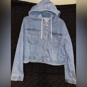 Hooded Jean Jacket — NWOT